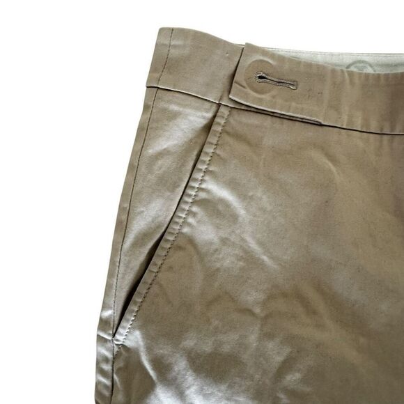 Tory Burch khaki beige pants straight leg mid rise casual work SZ 6 #2419 - Picture 5 of 14